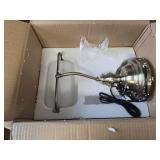 $59 Newrays Glass Bankers Desk Lamp with Pull Chain Switch Satin Brass