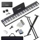 $199 NikoMaku Semi-weighted 88-Key Piano Keyboard with Stand, Case