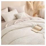 Andency King Size Beige Comforter Set, 3-Pc, Down Alternative