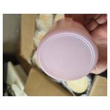 11Pcs Pink Candle Jars 10oz Empty Glass Jars w/Lids