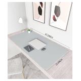 YSAGi Non-Slip Leather Desk Pad XL, Waterproof 47.2x23.6 in