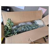 $90 Artificial Olive Tree 7ft with White Planter, Wood Trunk