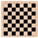 $85 A&A 21.25" Chess Board, Ebony/Maple Inlay, 2.25" Squares