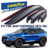 $110 Goodyear Window Deflectors for Jeep Cherokee 2014-2023, 6 pcs