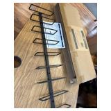 $47 9-Bottle Black Metal Wall-Mounted Wine Rack