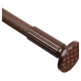 $50 Umimile Tension Shower Curtain Rod, Rust-Resistant, Brown, 51-145
