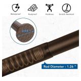$50 Umimile Tension Shower Curtain Rod, Rust-Resistant, Brown, 51-145