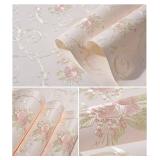 3D Floral Peel and Stick Embossed Damask Wallpaper 20.8" x 118"