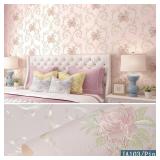 3D Floral Peel and Stick Embossed Damask Wallpaper 20.8" x 118"