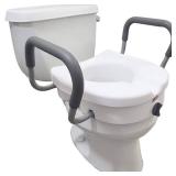 $49 E-Z Lock Raised Toilet Seat with Armrests