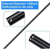 $62 60 Inch Ceiling Fan Downrod, 1.02 Dia, Matte Black, Unthreaded