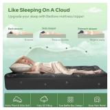 BEDLORE Queen Bamboo Viscose Mattress Topper Stretch Pockets