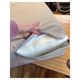 8x26x35 vinyl/ leatherish zippered bag with cushion