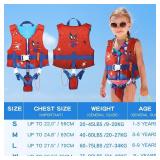 Toddler Swim Vest with Adjustable Straps 22-90 lb (1-9+ yrs) XL.