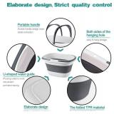 4.2 Gal Collapsible Plastic Bucket with Handle (Grey)