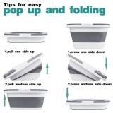 4.2 Gal Collapsible Plastic Bucket with Handle (Grey)