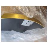 Gold Round Mirror 24" Circle Wall Decor with Metal Frame