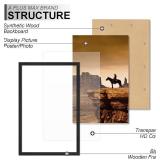 A PLUS MAX 15x23 Picture Frame, Black Engineered Wood