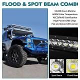 $86 42-Inch LED Light Bar Single Row Flood/Spot Combo 40000LM