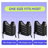 Weighted Vest for Men & Women, 20 lb, Reflective Stripe