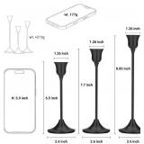 Tifanso Black Candle Holder 3Pcs Taper Candlesticks, Metal Decor
