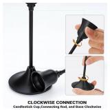 Tifanso Black Candle Holder 3Pcs Taper Candlesticks, Metal Decor