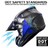 $69 Kids Motocross Helmet, ATV Dirt Bike Helmet with Goggles & Mask