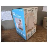 $110 Towel Warmer for Bathroom, Bucket, Wood Handle, Auto Shutoff