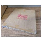 JJUUYOU Circular Wall Mirror, Weathered GREY, 16-Inch, Wood Framed