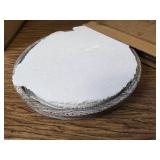 JJUUYOU Circular Wall Mirror, Weathered GREY, 16-Inch, Wood Framed