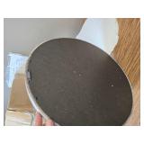 JJUUYOU Circular Wall Mirror, Weathered GREY, 16-Inch, Wood Framed