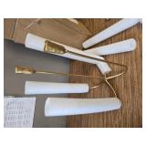 $60 5-Candle Cast Iron Candelabra Candlestick Holders 15-Inch Brass