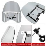 $53 Universal 18x16 Motorcycle Windshield (Light Smoke)