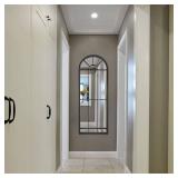 $120 Arched Farmhouse Wall Mirror, Black, 47x17x1, Living Room/Bedroom
