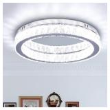 $85 Finktonglan 17.7" LED Chandelier Ceiling Light, 48W 6000K