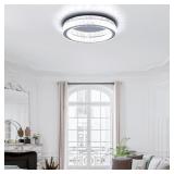 $85 Finktonglan 17.7" LED Chandelier Ceiling Light, 48W 6000K