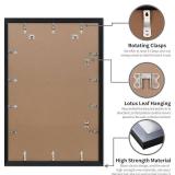 DOAI ART 24x36 Poster Frame Black 2 Pack HD Plexiglass