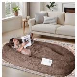 $89 71"x44"x12.5" Human Dog Bed for Adult Faux Fur Extra Large