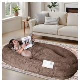 $89 71"x44"x12.5" Human Dog Bed for Adult Faux Fur Extra Large