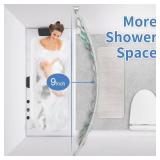 TENOVEL Curved Shower Curtain Rod 42-73 in Adjustable Chrome