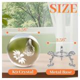 3D Butterfly Crystal Ball with Stand Lase Engraved Glass Sphere Paperweight Butterfly Decor Gift