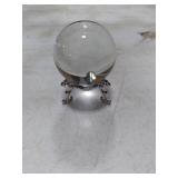 3D Butterfly Crystal Ball with Stand Lase Engraved Glass Sphere Paperweight Butterfly Decor Gift