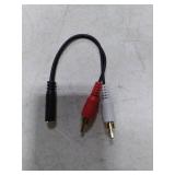 VCE 3.5mm Female to 2 RCA Splitter Male Stereo Audio Y Cable 2-Pack, Gold Plated Adapter Compatible for TV,Smartphones, MP3, Tablets, Speakers,Home Theater (8 inch)