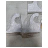 Briwooody 4 Pack Wooden Curtain Rod Brackets Curtain Rod Holder Wood Brackets Classics 3 1/2 Return Bracket for 2 Pole (White)