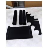 OSPNIEEK Velvet Bracelet Holder with 3 Tier Rack, Black Detachable Jewelry Display Stand T-Bar Necklace Storage Organizer for Bangles Watch Bracelets Scrunchies Organization Showcase