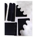 OSPNIEEK Velvet Bracelet Holder with 3 Tier Rack, Black Detachable Jewelry Display Stand T-Bar Necklace Storage Organizer for Bangles Watch Bracelets Scrunchies Organization Showcase