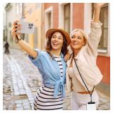 takyu Phone Lanyard, 2 Pack Adjustable Cell Phone Lanyard Crossbody Neck Strap & 2 Pack Phone Wrist Strap with 2 PcsTether Tabs Compatible for iPhone Android Smartphones-Black Grey