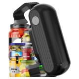Electric Jar Opener with One Touch High Torque, Hands-Free Jar Opener for Seniors with Arthritis and Weak Hands, Fits Most Jar Sizes, Battery Operated Jar Opener Kitchen Tool, Grey/Black