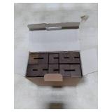 UNIQOOO 20 Pack Place Card Holders | Rustic Walnut Wood Escort Cards Display Stands | Table Number Sign and Photo Stand | Perfect for Retail Shop, Cafe, Home, Wedding, Dinner Party Events Decoration