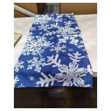 AELUTYSH Navy Blue Christmas Pillow Covers 18x18 Inch Set of 2 Winter Snowflake Decorative Throw Pillows Farmhouse Holiday Christmas Decor Cushion Covers Linen for Home Living Room Bed Outdoor